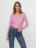 Vero Moda Feinstrick Pullover Struktur Rundhals Longsleeve VMCARE in Rosa-2