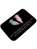Mr. & Mrs. Panda Badteppich Axolotl Freundin mit Spruch in Schwarz