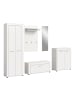 ebuy24 Garderobenmöbelset Jam (5-teilig) Weiß 285 x 35 cm