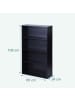 relaxdays Bücherregal in Schwarz - (B)60 x (H)108 x (T)24 cm