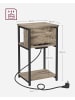 VASAGLE Beistelltisch Barnet-old in Haselnussbraun, Schwarz - (B)30 x (H)58 x (T)34 cm