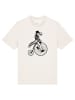 wat? Apparel T-Shirt T-Rex auf Fahrrad in Off White