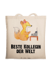 Mr. & Mrs. Panda Tragetasche Fuchs Beste Kollegin der Welt mit S... in Creme