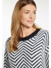 usha WHITE LABEL Damen Strickkleid in Schwarz Weiss