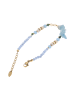 IZIA Women Bracelet With Beads in Gold Blue