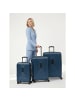Redolz Essentials 14 4 Rollen Kofferset 3-teilig mit Dehnfalte in dark blue metallic