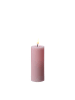 Deluxe Homeart LED Kerze Mia Echtwachs flackernd H: 12,5cm D: 5cm in rosa