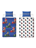 Super Mario Bettwäsche Set aus Microfaser für Kinder – 140x200 cm Bettbezug in Blau