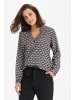 Kaffe Bluse langarm KAeva Regular fit in Black/Woodsmoke Fan Print