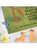 Mr. & Mrs. Panda Badehandtuch Storch Design mit Spruch in Gelb Pastell