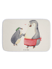Mr. & Mrs. Panda Badvorleger Pinguin mit Kind ohne Spruch in Weiß