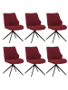 MCW 6er-Set Esszimmerstuhl O48, Bordeaux