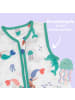 Schlummersack Musselin Babyschlafsack, 0.5 TOG in Weiß-Türkis