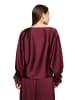 Vera Mont Satin-Bluse mit Fledermausärmeln in Deep Dahlia