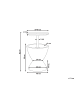 Beliani Stehtisch AISA in Braun - (W) 49 x (H) 58 x (L) 49 cm