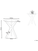 Beliani Beistelltisch VALLEY in Transparent/Braun - (W) 45 x (H) 51 x (L) 45 cm