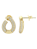 Adeliás Damen Ohrringe – Ohrstecker aus 925 Silber in gold