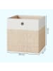 SONGMICS 6er-Set: Aufbewahrungsbox Tina in Weiß-Beige - (B)26 x (H)28 x (T)26 cm