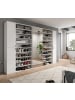 Inn.Furn Garderobenschrank mit Spiegltüren, weiß Hochglanz 281 cm, Schuhschrank XXL