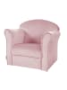roba Lil Sofa' Kindersessel mit Armlehnen, Samtstoff Rosa