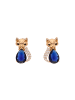 gaya Women Earrings in Rose Gold Navy