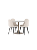 ebuy24 Essgruppe Lycke (5-teilig) Beige, beige 110 x 110 cm