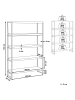 Beliani Bücherregal TIFTON in Braun/Schwarz - (W) 100 x (H) 155 x (L) 30 cm