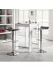 home24 Barhocker Soraia (2er-Set) in Schwarz / Chrom