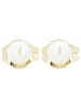 Adeliás Damen Ohrringe – Ohrstecker aus 333 Gold mit Perle in gold