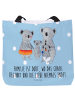 Mr. & Mrs. Panda Strandtasche Koala Familie mit Spruch in Blau Pastell