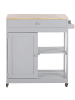 Beliani Servierwagen TRAPANI in Grau/Braun - (W) 75 x (H) 87 x (L) 44 cm