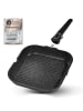 Stoneline Grillpfanne 28 cm mit abnehmbarem Griff | ohne Deckel in Anthrazit