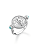Thomas Sabo Ring Schlange Abalone-Perlmutt Türkis in silber, bunt