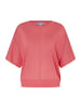 More & More dezent glänzender Kurzarmpullover in faded rose