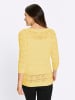 Sieh an! Ajour-Pullover in zitrone