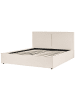 Beliani Doppelbett MOISSAC in Beige/Schwarz - (W) 197 x (H) 108 x (L) 224 cm