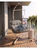 Beliani Hängesessel ALGHERO in Grau/Beige - (W) 109 x (H) 195 x (L) 101 cm