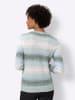 Sieh an! Langarm-Pullover in jade-hellrosé-gemustert
