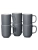 6er Set Kaffeebecher Jasper in Grau 285 ml
