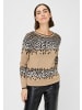 Olsen Strickpullover Urban Wild Henny in beige schwarz - 0001