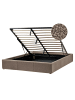 Beliani Doppelbett DINAN in Beige/Schwarz - (W) 167 x (H) 31 x (L) 214 cm