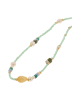 grassland Women Necklace With Beads in Mint White