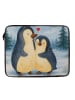Mr. & Mrs. Panda Laptop Case Pinguin umarmen Design ohne Spruch in Weiß