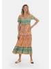 usha FESTIVAL Damen Sommerkleid in Pfirsich Mehrfarbig
