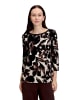 Betty Barclay Sweatshirt mit Rippenstruktur in Beige/Braun