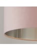 Licht-Erlebnisse Lampenschirm Ø 38 x (H)22 cm in Pink Silber gebürstet
