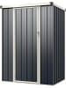 COSTWAY Gartenhaus Metall 117 x 89 x 162 cm in Grau