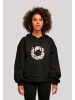F4NT4STIC Oversized Hoodie Rosa Blumenkranz in schwarz