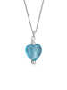 Nenalina Halskette 925 Sterling Silber Herz in Blau