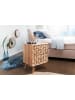 FineBuy Nachttisch in Braun / Akazie / 44x35x61